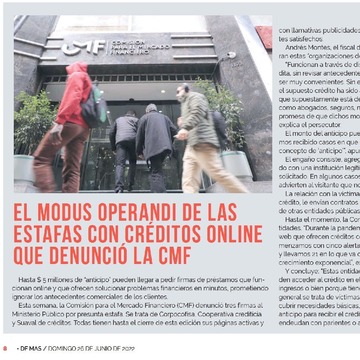 El modus operandi de las estafas con créditos online que denunció la CMF